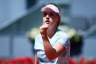 Blinkova celebrates a point in the Mutua Madrid Open - Day Four - Source: Getty
